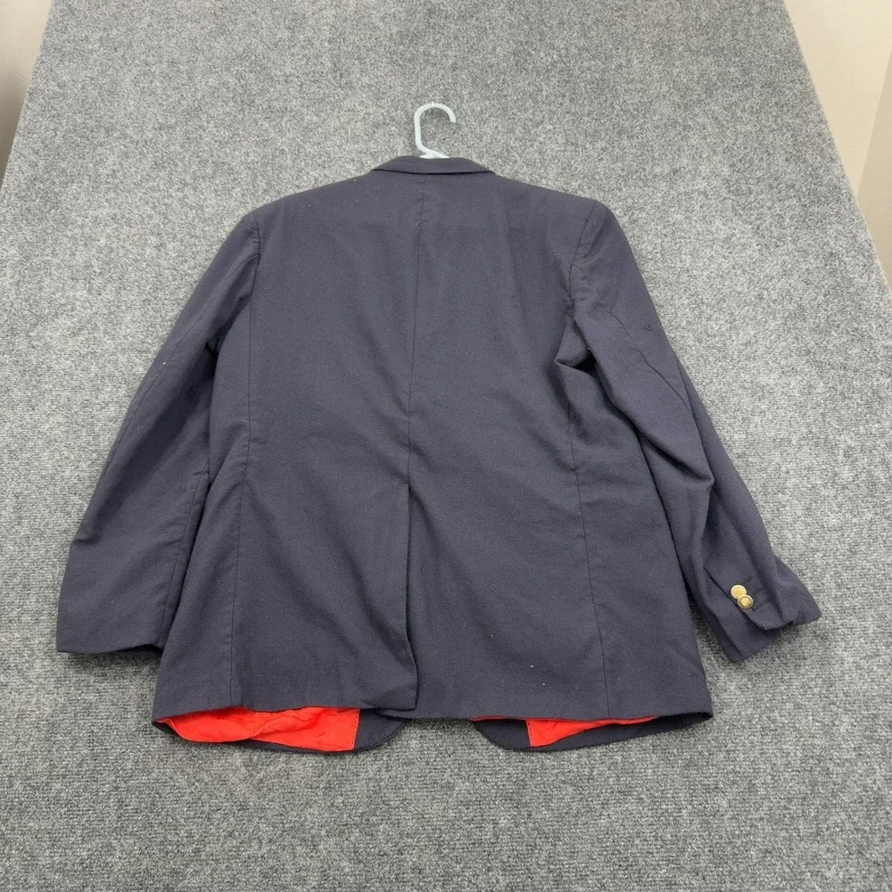 Vintage Triminghams Blazer Mens 42 Navy Wool Gold Buttons Preppy Classic